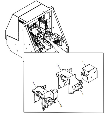 ATM Peças sobressalentes NCR LATCHFAST CARD CAPTURE BIN ASSEMBLY