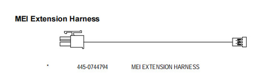 Partidas de reaproveitamento ATM NCR 445-0744794 MEI EXTENSION harness