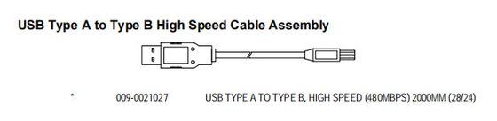 Partes sobressalentes do ATM NCR 009-0021027 USB TIPO A A TIPO B, VELHA VELHA (480MBPS) 2000MM (28/24)