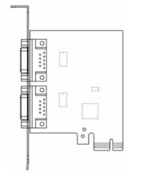 Partes sobressalentes de caixas eletrônicos NCR 009-0030956 RS232 PCIE X 1 ADD-IN CARD