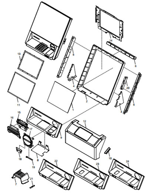 FASCIA ASSEMBLY Partes de máquinas ATM